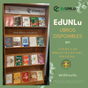 imagen de estante con libros de EdUNLu