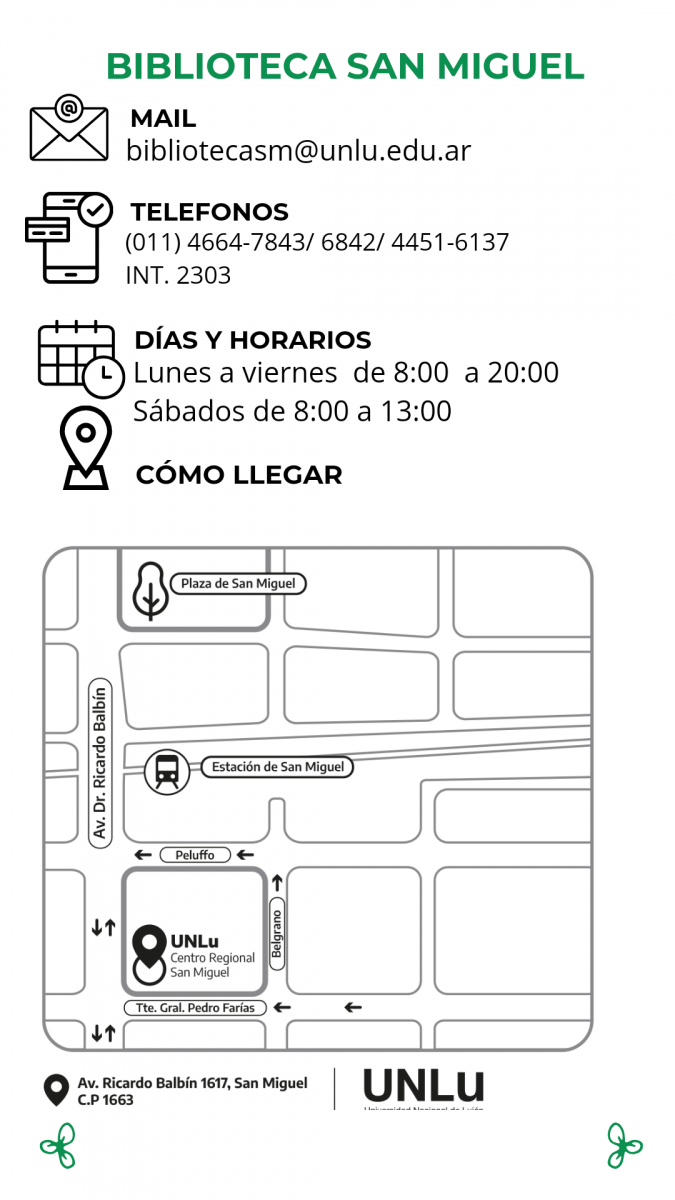 plano e informacion Centro Regional San Miguel