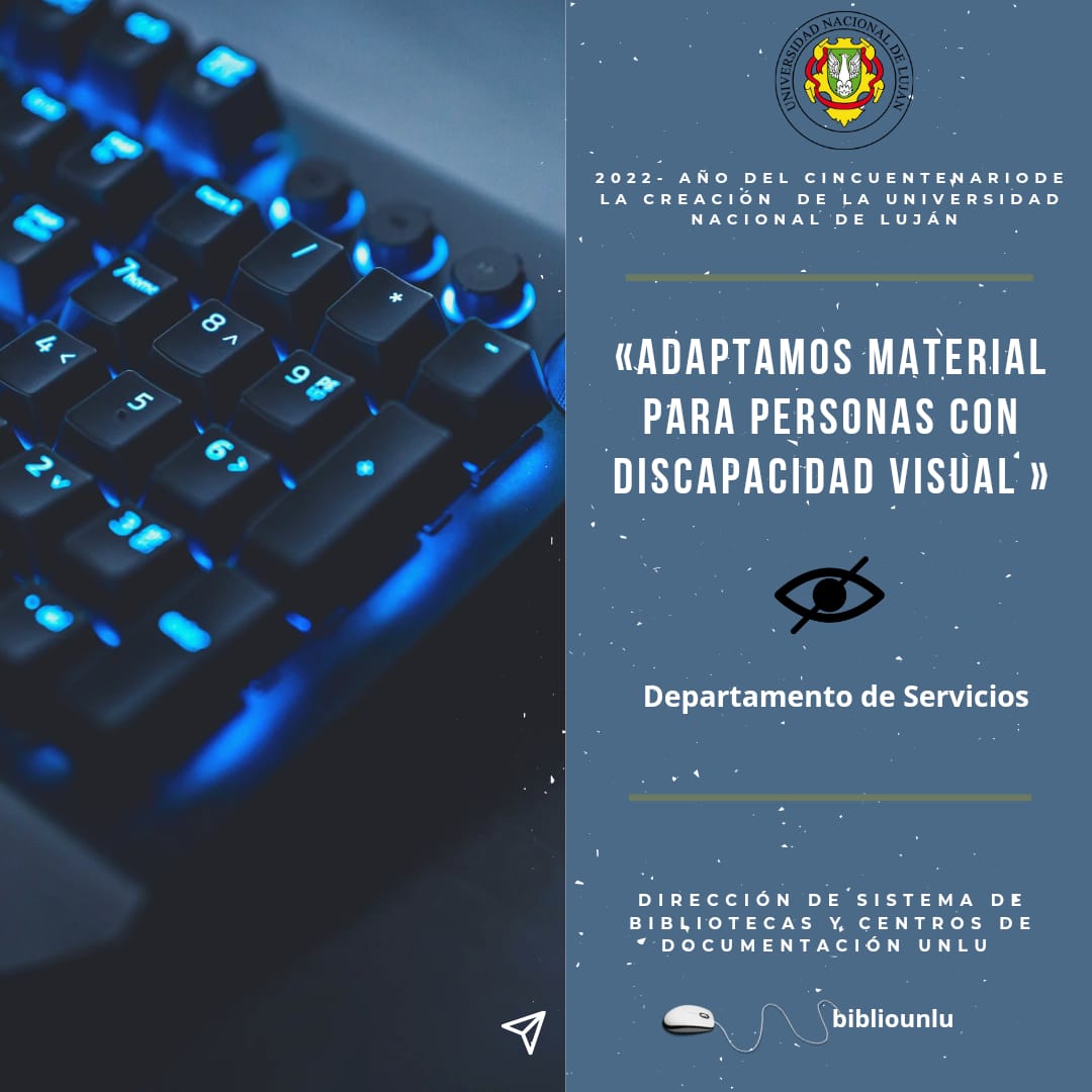 Imagen de teclado de PC, con texto sobre accesibilidad